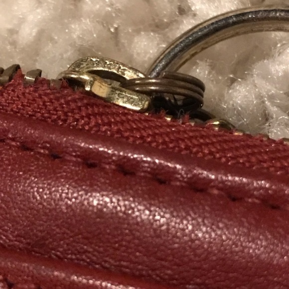 COACH BLEECKER VINTAGE RED LEATHER MINI SKINNY - Picture 3 of 7